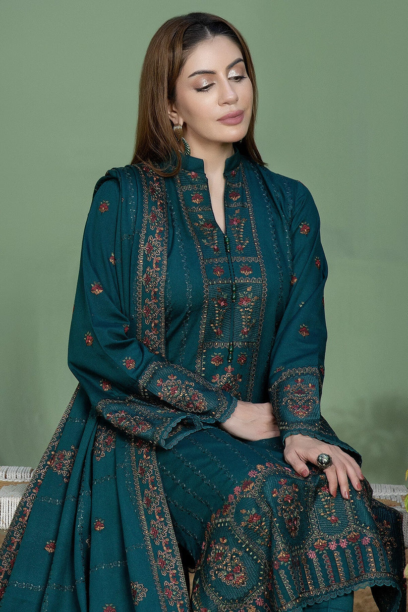 NOOR E FAJAR SUMMER UNSTITCHED LAWN 3PC WITH LAWN EMBROIDERED SHAWL